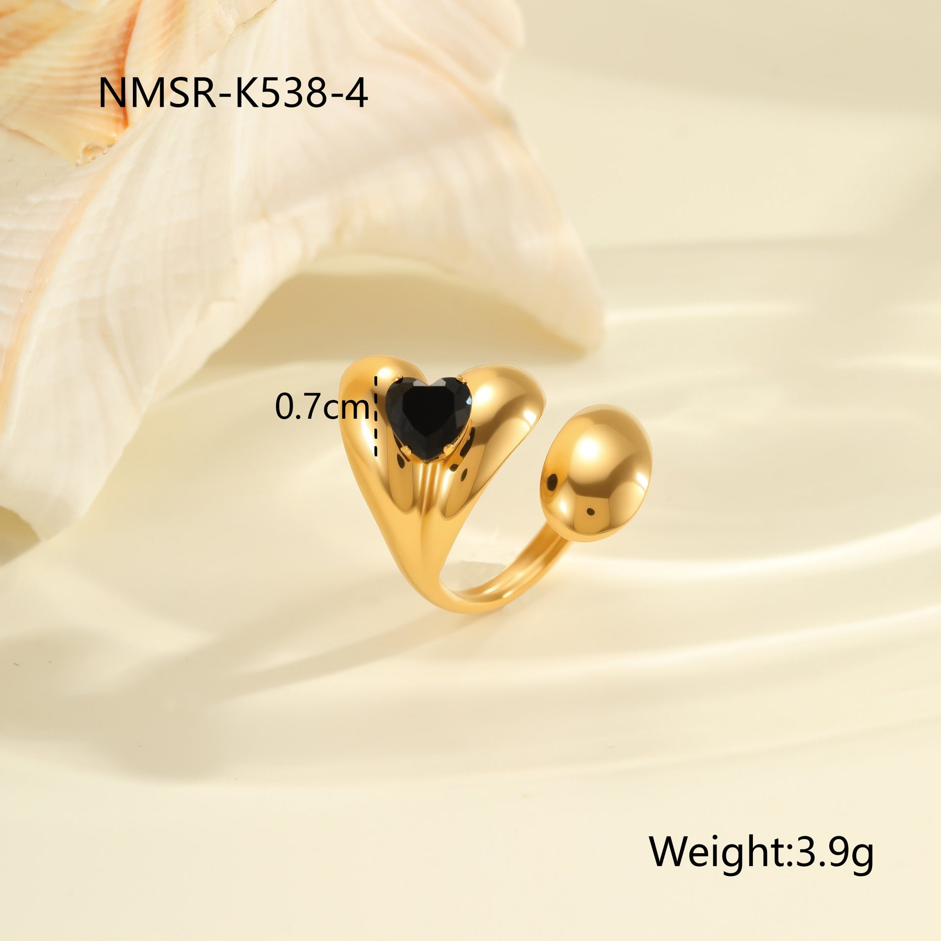 Wholesale light luxury ring that does not fade open ring